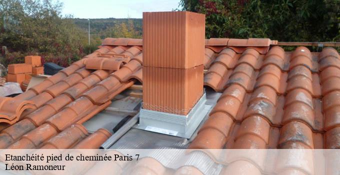 Etanchéité pied de cheminée paris-7-75007 Léon Ramoneur