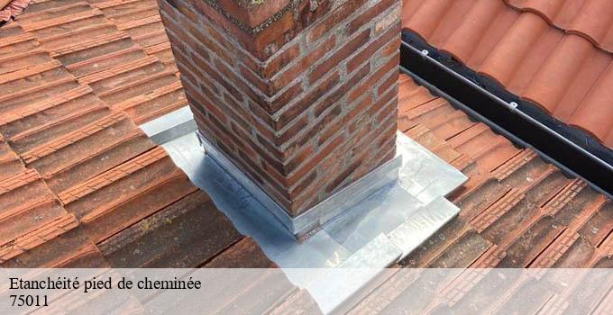 Etanchéité pied de cheminée paris-11-75011 Léon Ramoneur