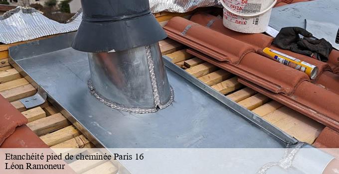 Etanchéité pied de cheminée paris-16-75016 Léon Ramoneur